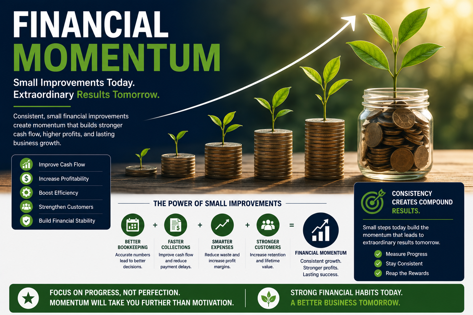 Financial Momentum Small Improvement Today Extraordinary Results Tomorrow